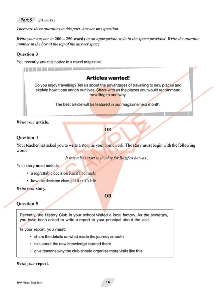 Kertas Model Top Score Bahasa Inggeris SPM 1119 – EPH