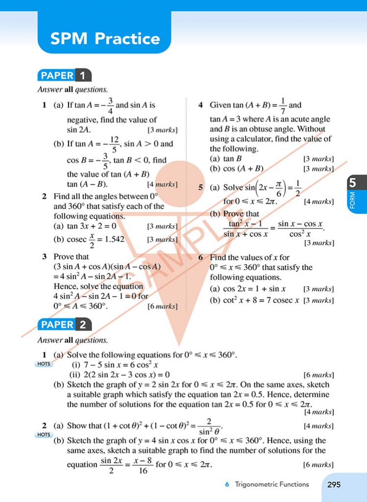 Quick Revision Additional Mathematics SPM – EPH